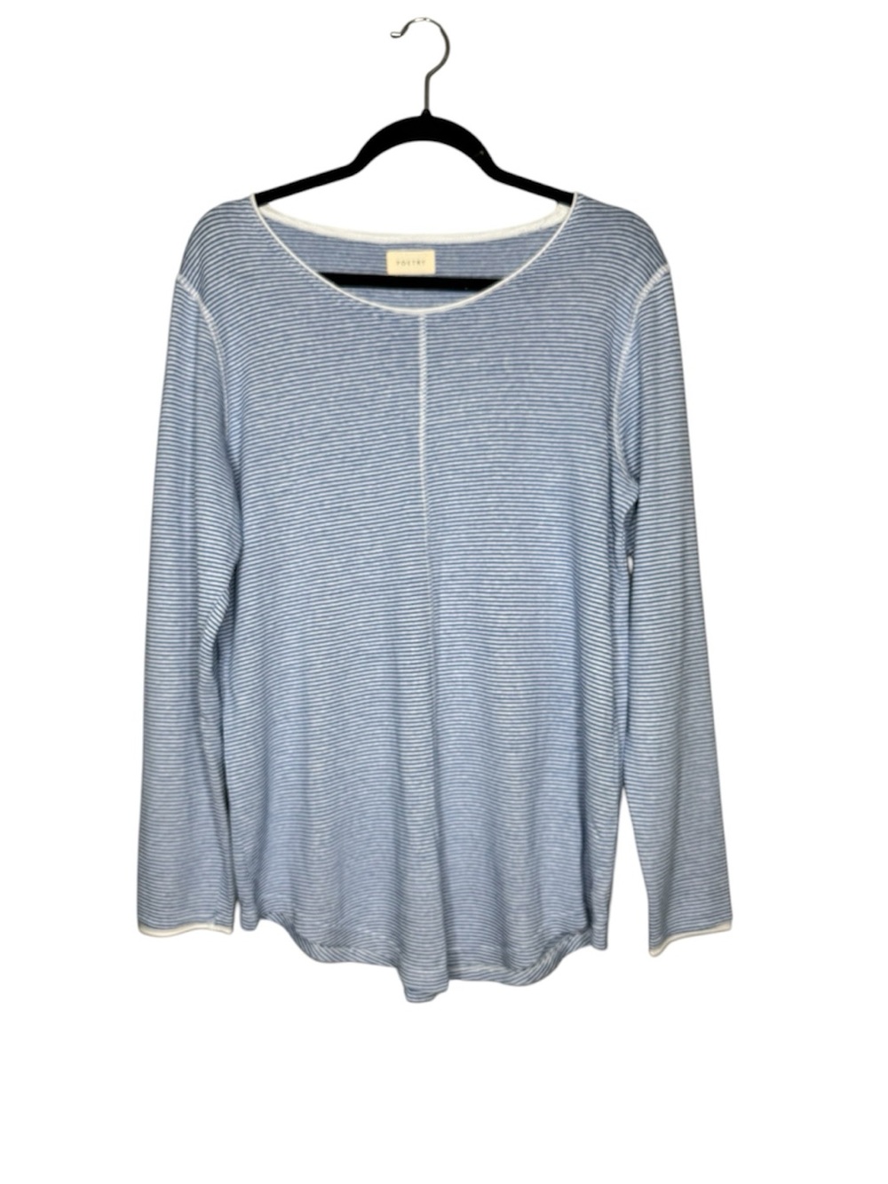 Poetry women's long sleeve stripes hemp /organic cotton top beach boho - Picture 2 of 5